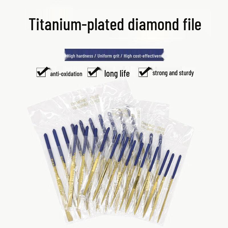 Fengchi Gold Titanium Assorted Mini Diamond File Set