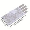 [Lace Wedding Gloves] Short Lace Half Finger Gloves | Women's Wedding Dance Decorative Gloves