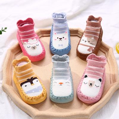 Neugeborenen Baby Socken mit Gummi Sohlen Infant Baby Mädchen Jungen Schuhe Frühling Herbst Baby Boden Socken Anti Slip Weiche Sohle socke