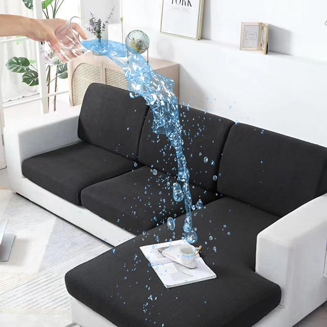 Waterproof Sofa Covers Jacquard Polar Fleece Stretch Sofa Seat Cushion Cover Furniture Protector L Shape Armchair Sofa Slipcover