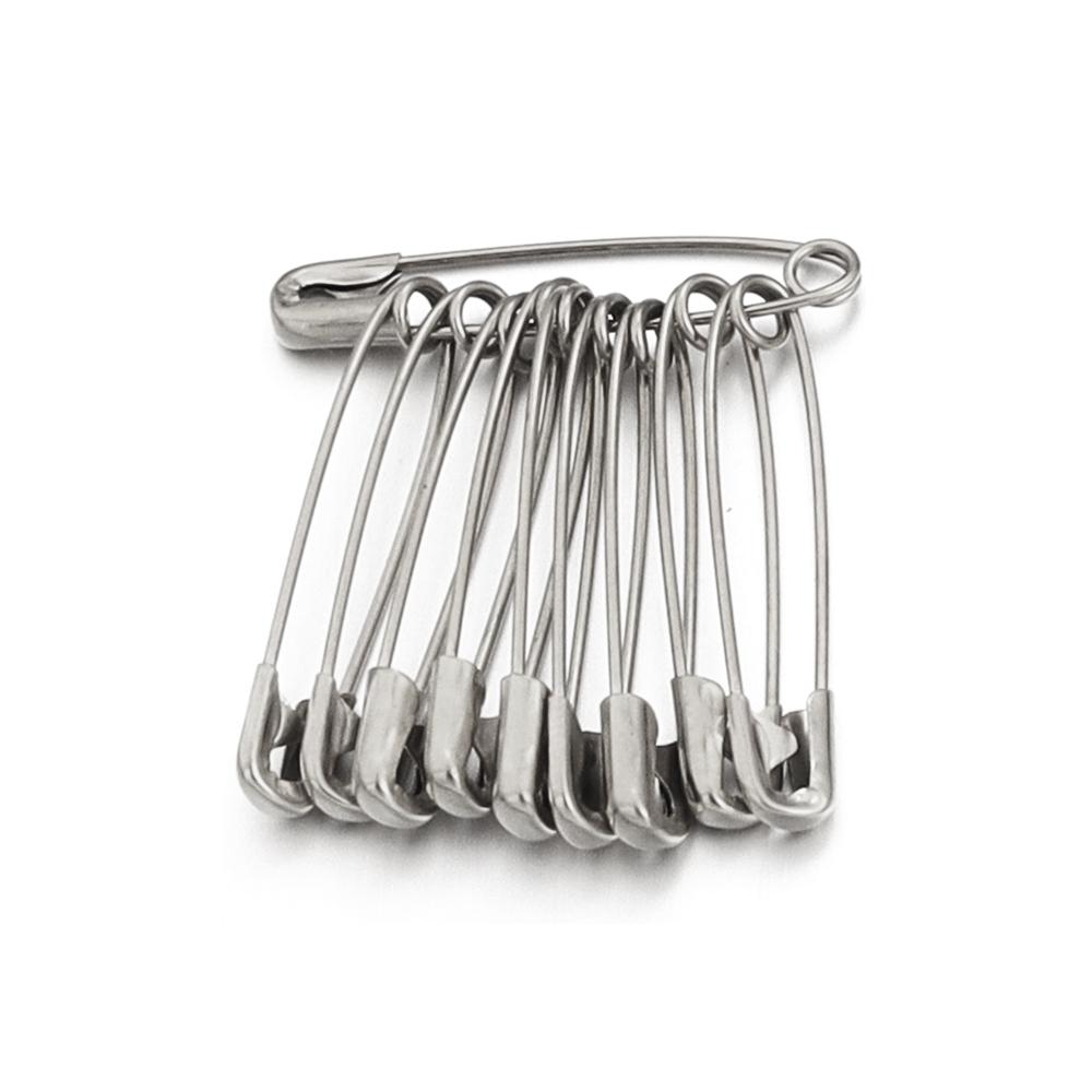 10pcs Stainless Steel Safety Pins 20-56mm Multi Size Gold Steel Color Safety Pins For DIY Home Garment Sewing Tools Accessories