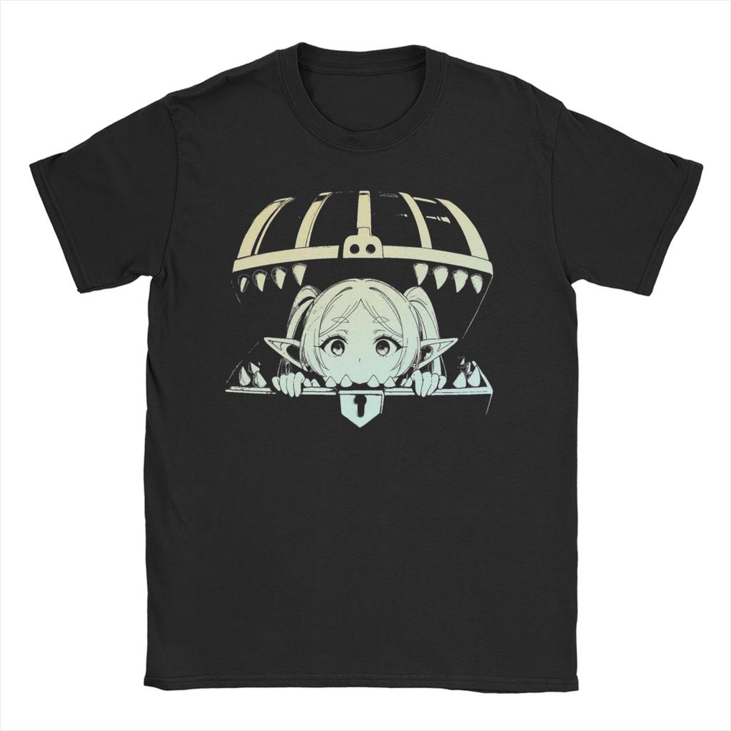 Unisex Women T-Shirt Frieren the quiet elf mage Hipster Cotton Tee Shirt Short Sleeve T Shirts O Neck Tops Gift Idea