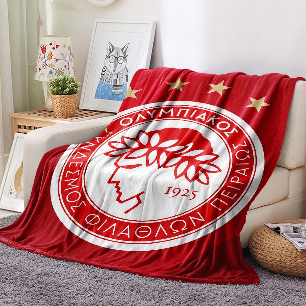 Olympiacos FlAannel Blanket, High quality Comfortable for All Seasons, Home Decor, Warmth and Comfort
