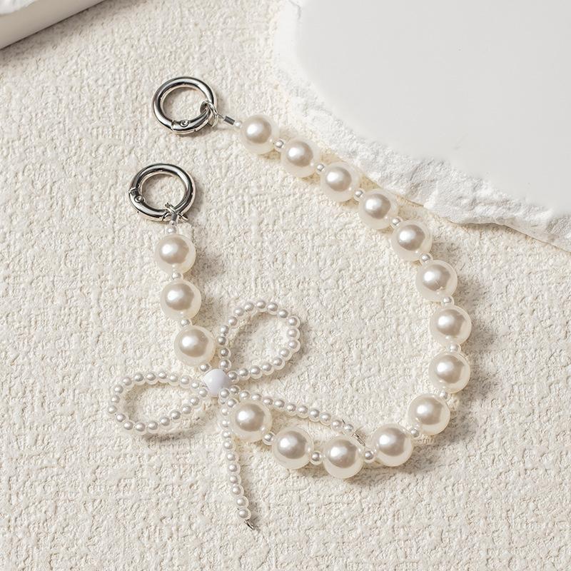Internet Celebrity Bead Universal Mobile Phone Lanyard Ins Style New Anti Loss Short High-end Opposite Sex Wrist Strap Chain