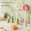 Original Long-Handle 3-in-1 Suction Cup Sponge Brush for Kitchen and Cup Cleaning