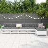 VidaXL Salon de jardin 6 pcs blanc bois de pin massif 3250861