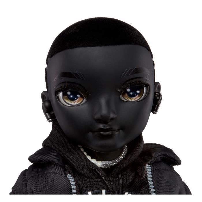 Rainbow High S3 Shadow High - Poupée 27 Cm Rex Mcqueen (Noir) - 1 Tenue + Accessoires Et Support Pour Poupée