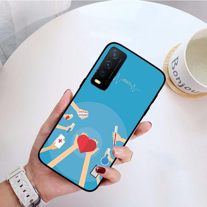 Funda Cartoon Lovely Dentist Tooth Phone Cover For Vivo Y31 Y30 Y33S Y11S Y12S Y17 Y20 Y20S Y21S Y1S Y53S Y15 Y19 Y91C V23 Cases