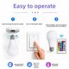 Adjustable Brightness Dimmable Light Bulb Multicolor Lighting Tools RGB Color Changing Light Bulb