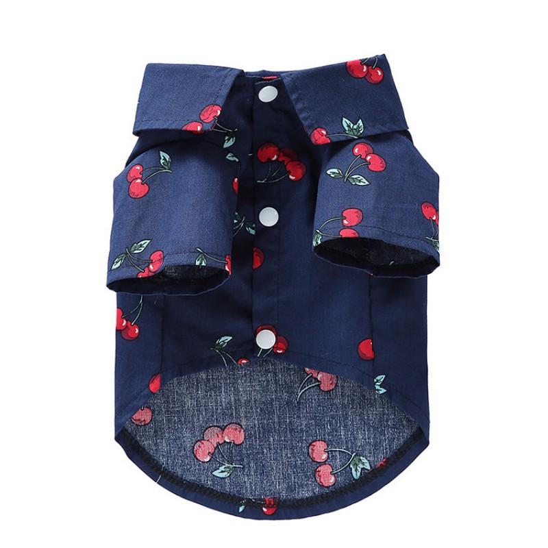 Pet Dog Shirt Casual Fruit Print Button Front Top Medium Large Breeds