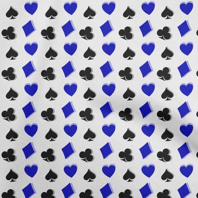 Bawełna Flex Niebieski Tkanina Karta Pokerowa Projekty Rzemieślnicze Szycie Tkaniny Nadruki Na Metr 40 Cali