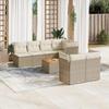 VidaXL Garden Lounge Set with Cushions 8 Pcs Beige Braided Resin 3223517