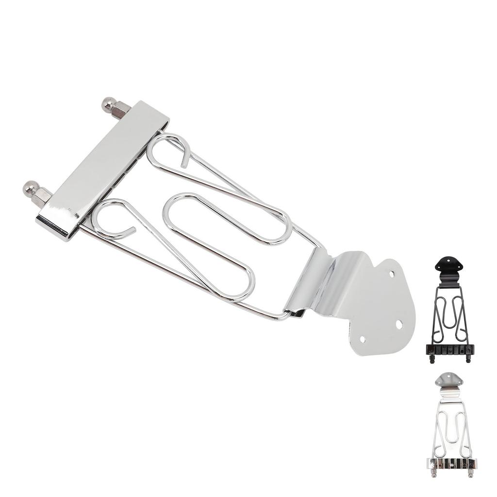 6 String Trapeze Tailpiece with Screws Height Adjustment Open Frame Bridge Tailpiece for Archtop Jaz