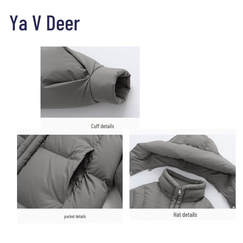 Yalu Women's Solid Hooded Long Down Jacket YYXFF5169