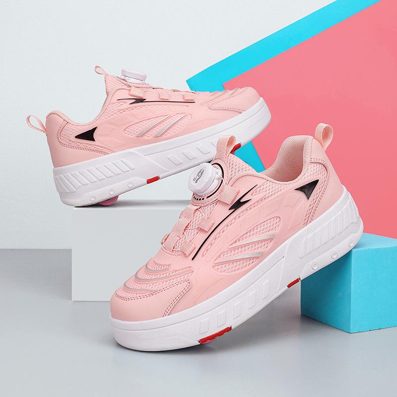 Runaway Shoes Charging Men and Women Children Adult Roller Skates Ultra-light Wheels Shoelace Switch LED Light Shoes
