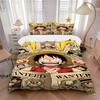 One Piece Abenteuer Druck 3-teiliges Bettwäsche-Set Bettbezug mit 2 Kissenbezügen Heim-Geburtstagsgeschenk