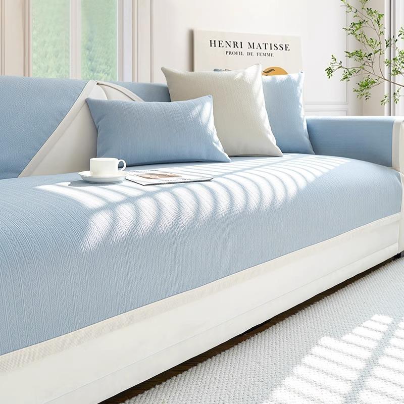 Sofa Kissen Rutschfest Vier Jahreszeiten Universell Fresh Cream Stil Schlicht Modern Sofa Kissenbezug Stoff Sofaüberwurf Husse