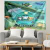 Custom Name Octonauts Print Tapestry, Backdrop, Easy Setup, Ideal for Bedroom, Office & Living Room, with Aesthetic Wall Hanging Decor.