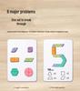 Meile Childhood Magnetic Geometric Blocks - 250 Piece Set for Kids' Shape Recognition and Kindergarten Puzzles