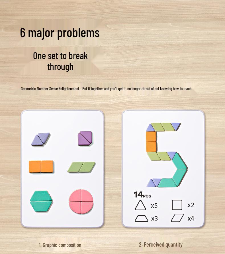 Meile Childhood Magnetic Geometric Blocks - 250 Piece Set for Kids' Shape Recognition and Kindergarten Puzzles