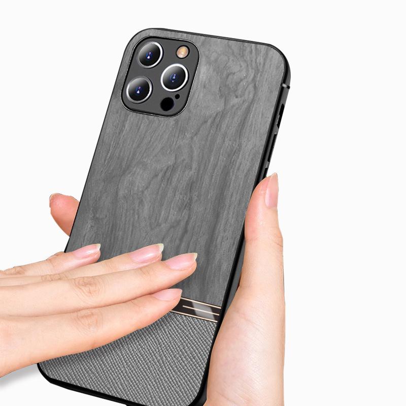 Original Wood Color Drop-Proof Case for Apple XS/XR/13PRO/15/17 with Precise Cutouts