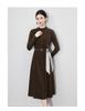 French Solid Color Inner Layer Base Shirt & Chenille Vest Dress Two-Piece Set