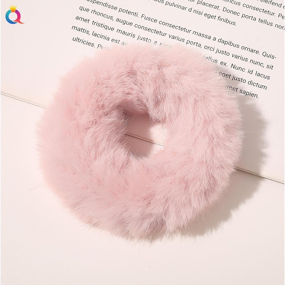 Herbst und Winter Weiche Bindekopf Imitation Kaninchenhaar Dickdarm Haarband Niedlich Flauschig Dickdarm Haaraccessoires