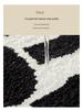 Modern Nordic Letter Flocking Non-Slip Quick-Dry Irregular Floor Mat for Bedroom & Bathroom
