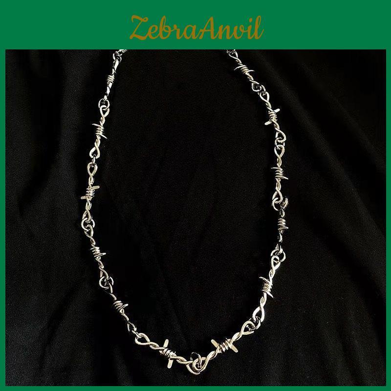 Edgy Ins Retro Thorn Necklace Eye-catching Metal Design Perfect For Hip Hop Street Style And Fashion Enthusiasts