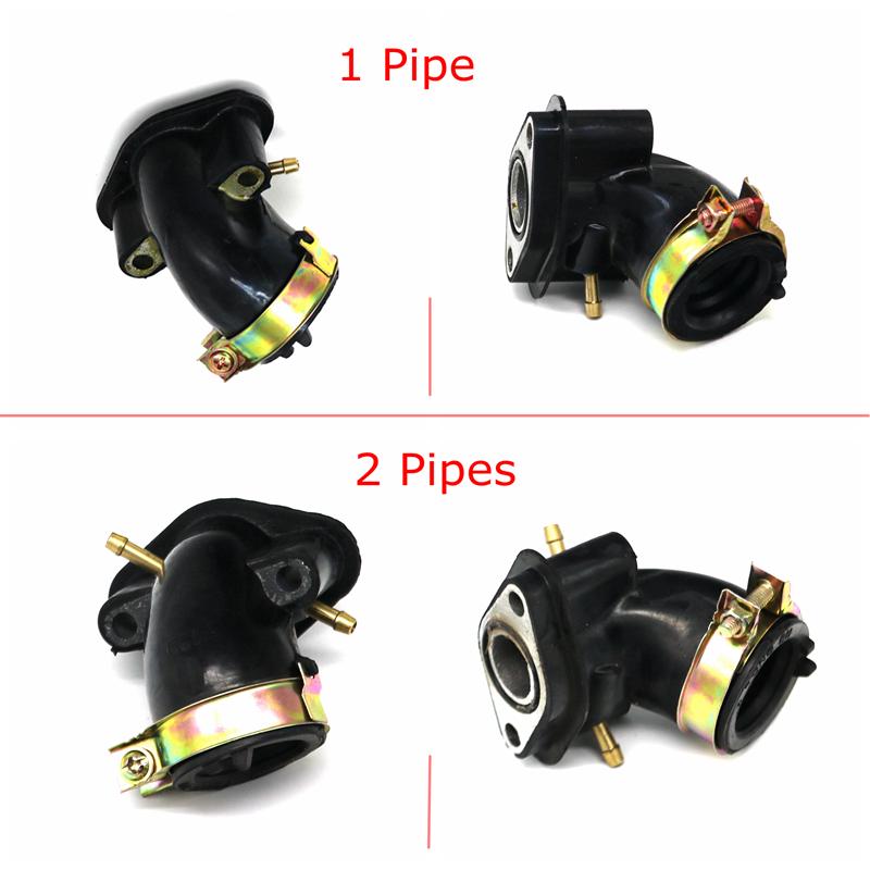 LMoDri Motorcycle Intake Pipe Moped Scooter GY6 50-80cc Inlet Manifold Carburetor