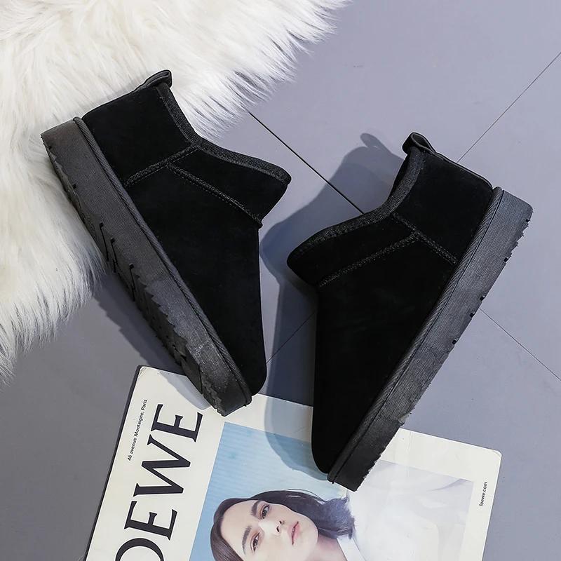 Мода 2024 Зимние теплые замшевые зимние сапоги женские повседневные модные женские сапоги — фото 6