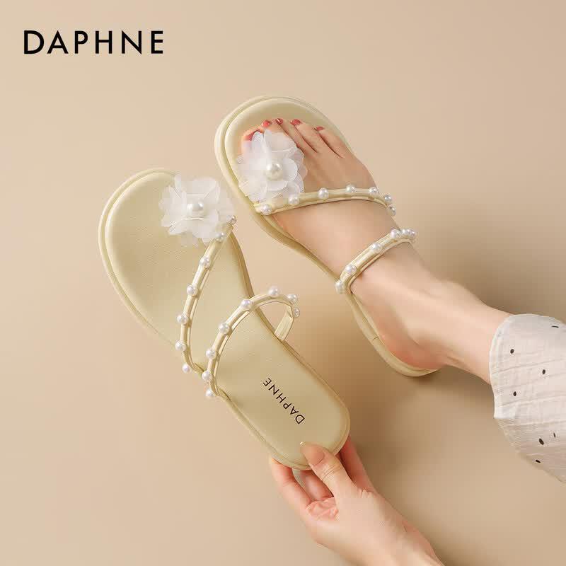 Daphne Women s Summer Wedge Heel Thong Sandals 37 жёлтый