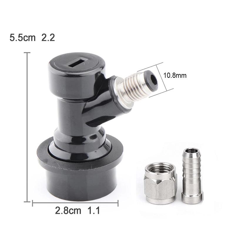 4 Piezas Conector de Bloqueo de Bola, Desconexión de Bloqueo de Bola para Barril de Cerveza, Conectores de Líquido / Gas para Elaboración Casera, Piezas para Barril Corny / Cornelius