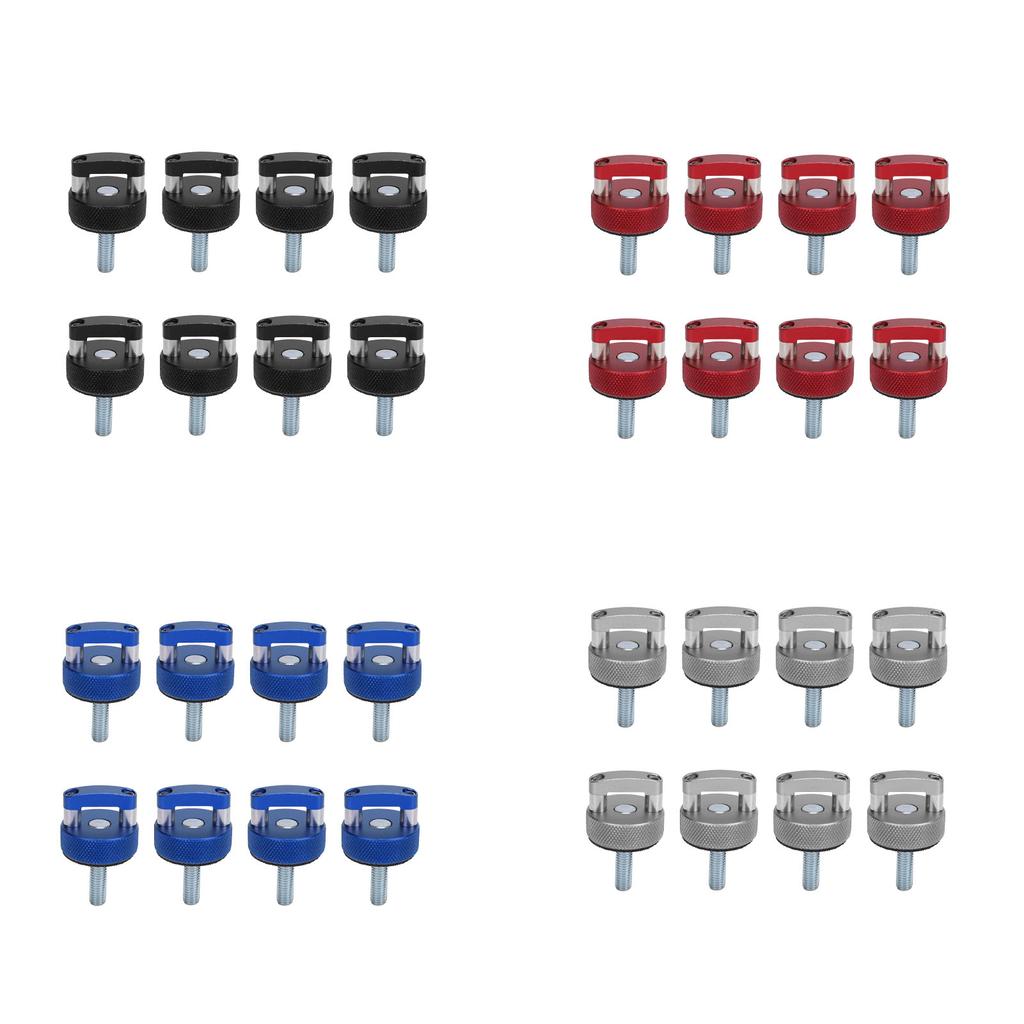 8PCS Car Hard Top Quick Removal Fastener Thumb Screw Steel Billet Aluminum M8 1.25 Thread D Ring for Ford Bronco 2dr/4dr 2021+