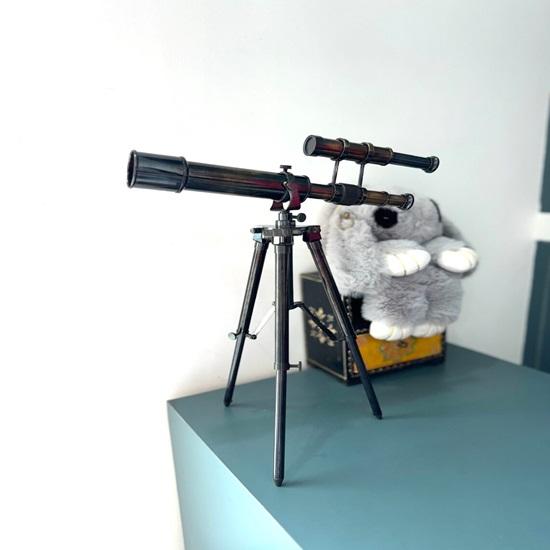 40 cm Messing Viktorianisch Luxus Dekoratives Funktionierendes Teleskop mit Messing Verstellbarem Stativ