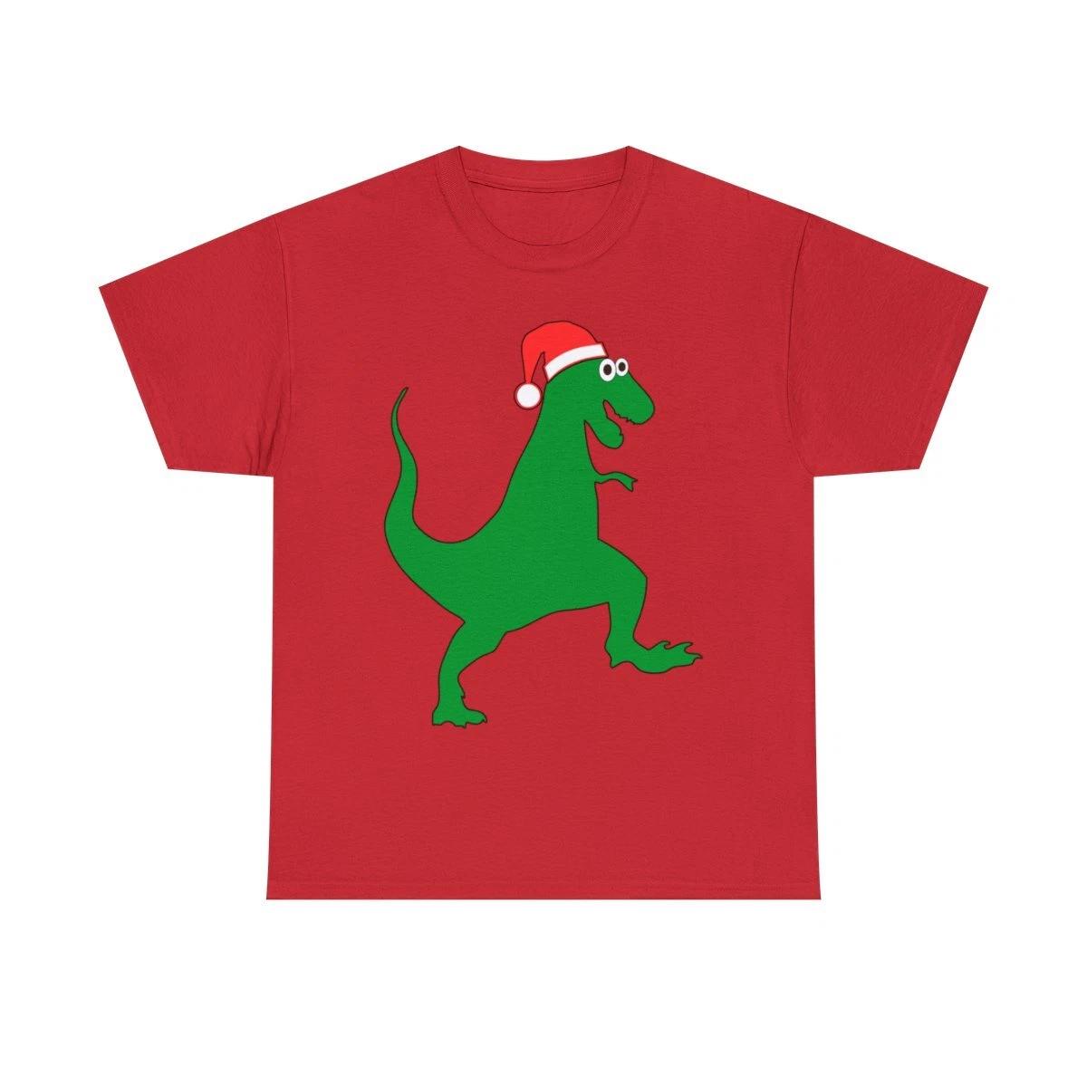 Santasaurus Santa T-Rex Dinosaur Christmas Graphic Tee Shirt XL