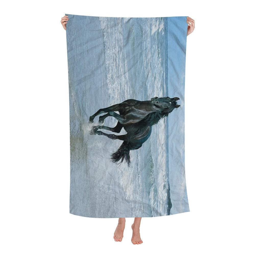 

Мультяшное пляжное полотенце с лошадью Милый Кавайный декор для комнаты Ванна Для девочек Детские ручные полотенца Для ванной душа Cotton 30x60cm