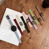 For Samsung Galaxy Watch7 44mm/40mm Watch Band 20mm Magnetic X-Buckle Litchi Texture Leather Strap