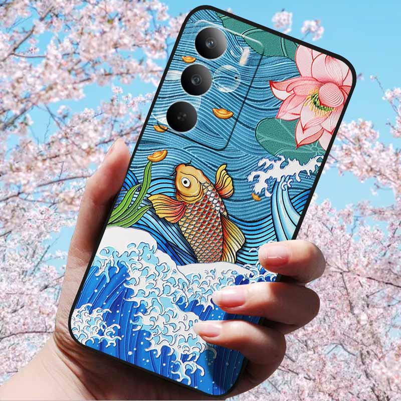 3D Relief Embossed Retro For Realme C75 4G Cases Soft Silicone Back Cover Case For Realme C75 4G 3D TPU Relief Cases 3D C75 C 75