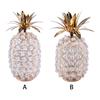 Nordic Crystal Pineapple Figurines Fruit Statue Sculpture Candelabra Base Candle Cover for Bookshelf