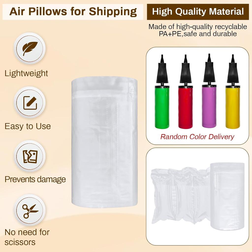 Air Pillows for Shipping, 150 Count Inflatable Air Bags for Packing 4.72" * 7.87" Air Pockets for Packaging Moving Supplies Box Packing Filler Purse