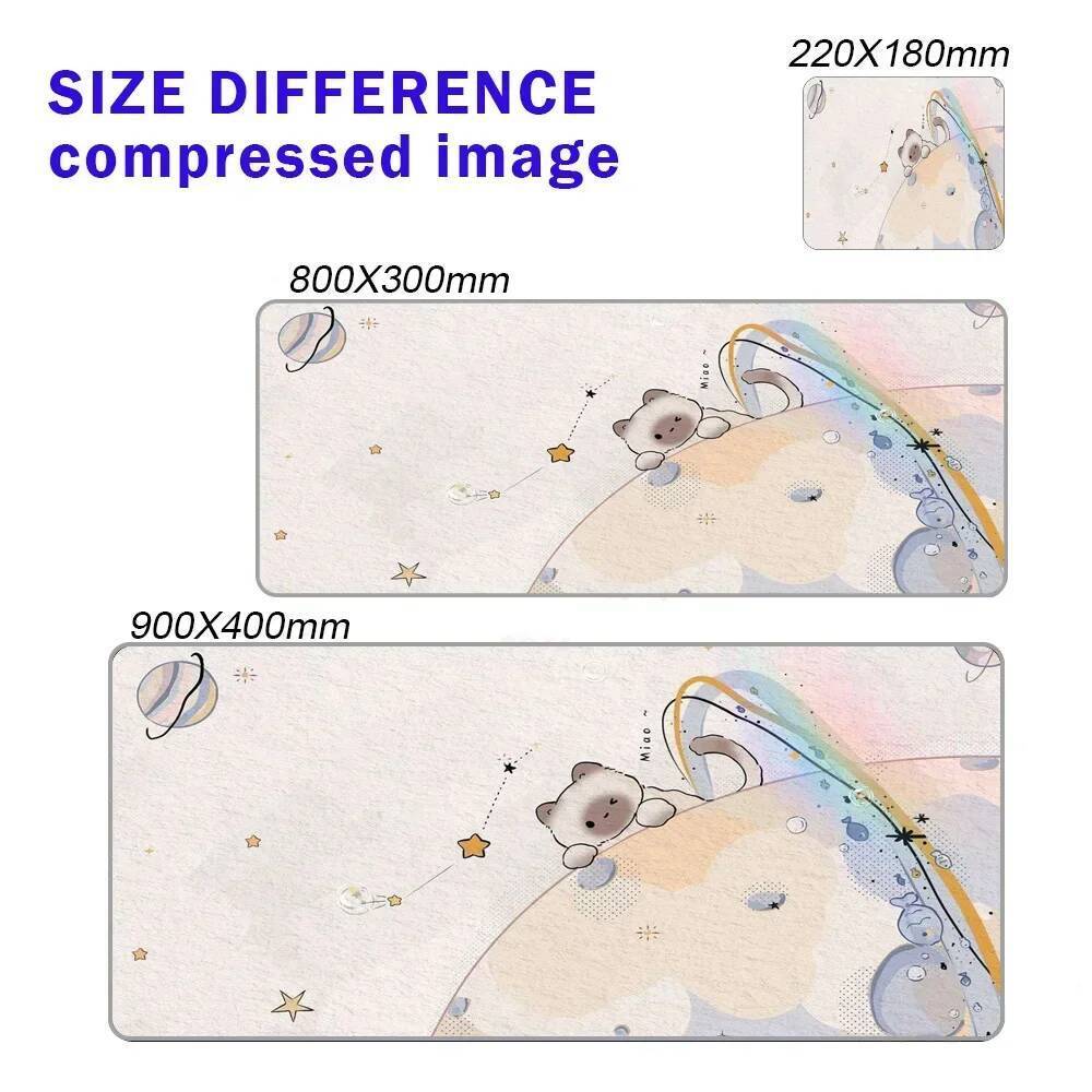 Lilac Mous Pad Kawaii Pastel Cat Mousepad Purple 800x400 Office Accessories Deskpad Cute Table Carpet Desk Protection Mat