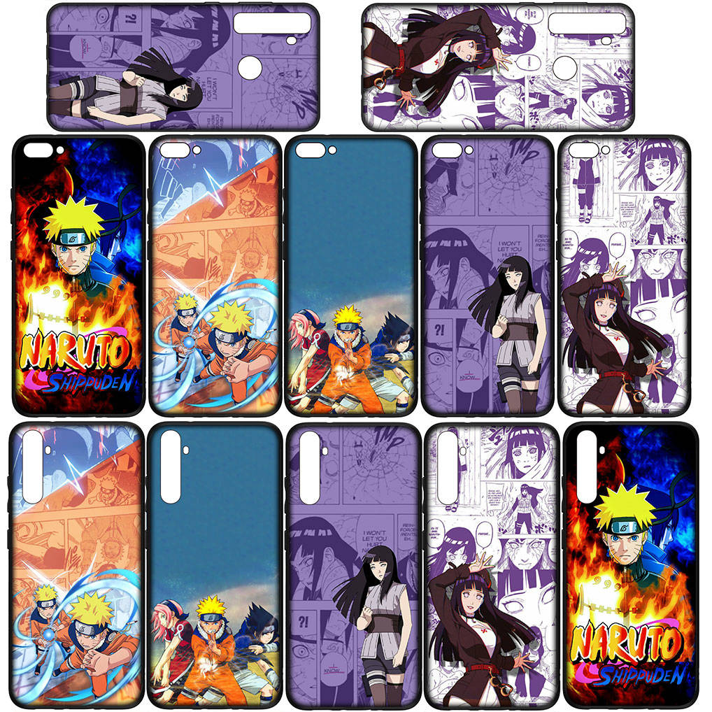 For Samsung Galaxy S24 S23 iPhone 16 15 14 Xiaomi Redmi Note 13 12 11 10 8 Plus 9 Pro Max X XR A16 Phone Case Naruto Hinata Hyuga OPPO Huawei Cover