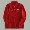 Men's Long-Sleeve Polo Shirt for Export, New Spring/Autumn Style with Embroidered Collar, Light Business Casual Top for Young Men, Trendy