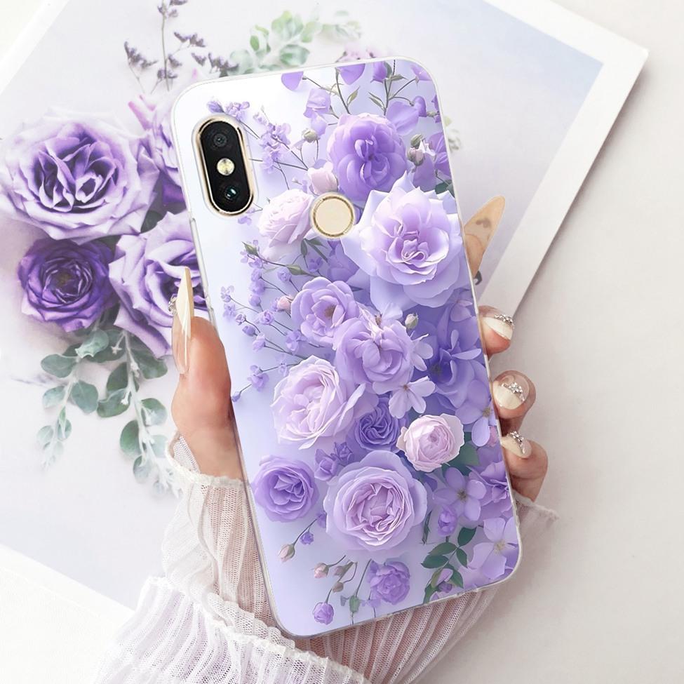 Transparent For Redmi 6 Pro Cover For Xiaomi Mi A2 Lite Case Cute Cartoon Fashion Butterfly Funny Painted Casing M1805D1SG