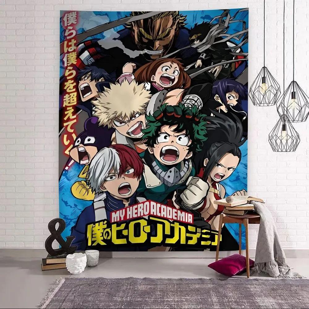 MMy HHero Academia Anime Tapestry Bedroom Living Room Dorm Decor Decorative Artwork Bohemian Style Wall Hanging