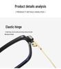 Retro TR Large Frame Flat Lenses Men's Anti-Blue Light Glasses
