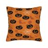 Pillow Case Halloween Pumpkin Striped Geometric Seamless Pattern Comfy  Pillow Cover For Sofa Car Home Decor Funny Pillowcases