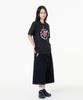 MOZMOZ Two Eight Pigment Crop Short Sleeve T-Shirt Black