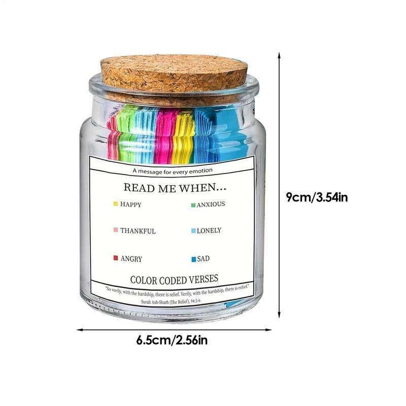 Spiritual Comfort Bible Verse Prayer Jar Christian Scripture Gift Quran Verse Jar Color-Coded Bible Verses for Christmas Easter